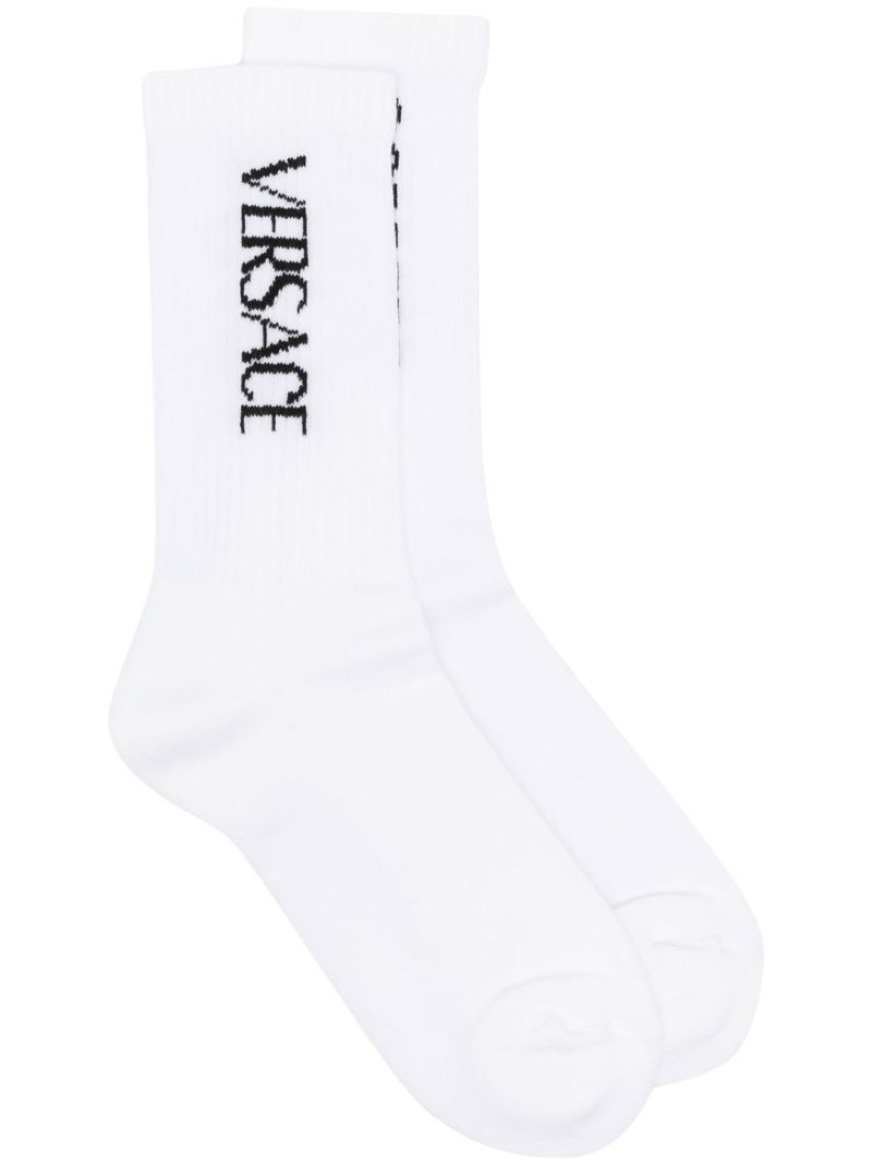 White Versace Goddess Socks