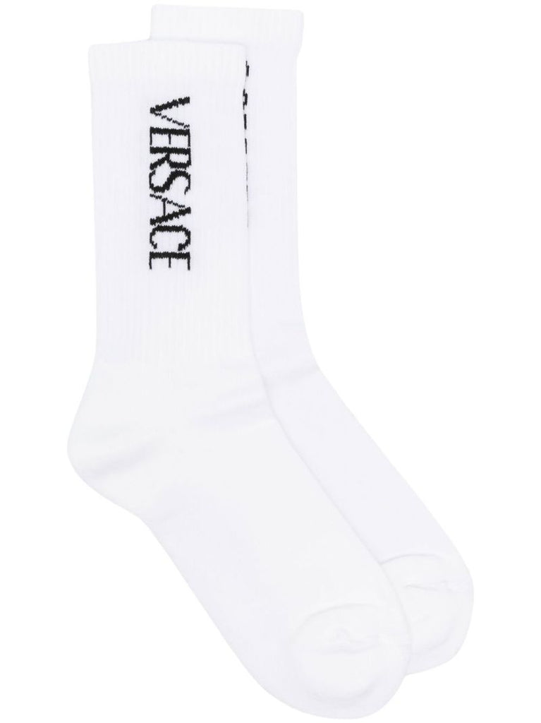 White Versace Goddess Socks