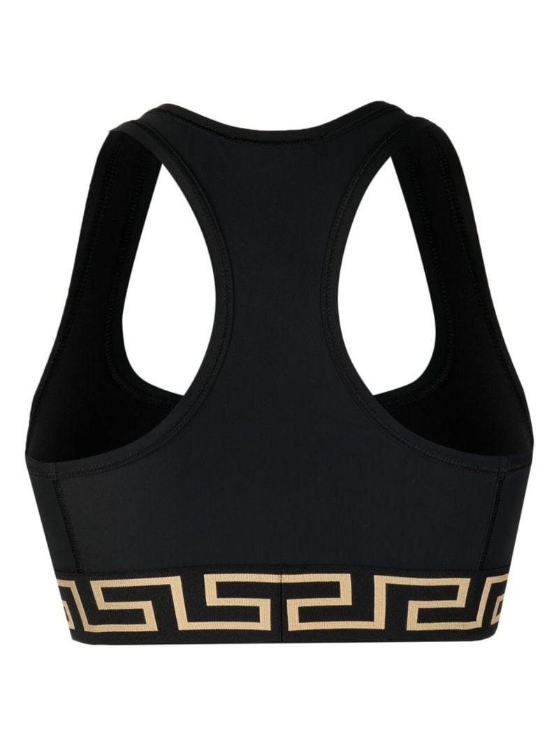 Black Greca Racerback Bra