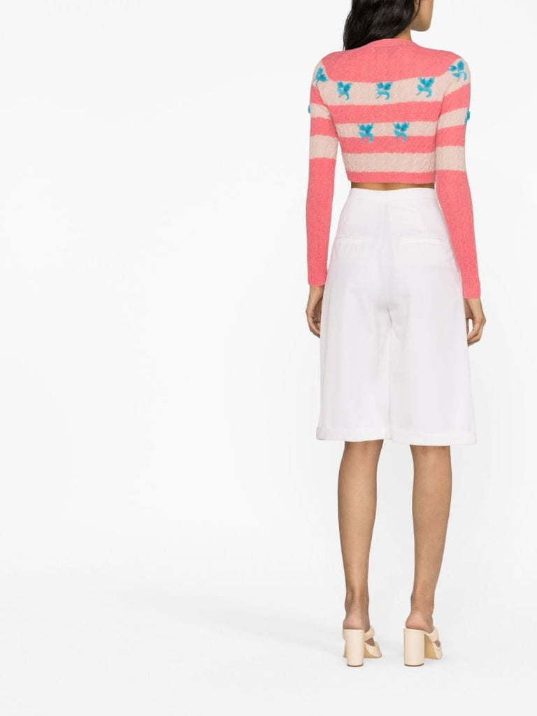 Pink Lily Embroidered Cardigan