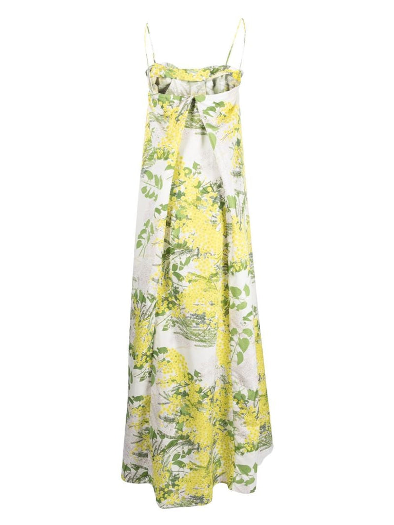 White Estelle Floral Print Maxi Dress