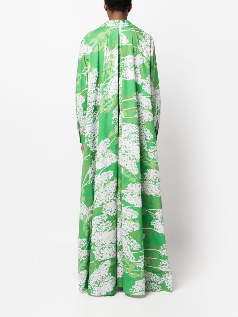 Green Gregory Floral Print Shirt Dress