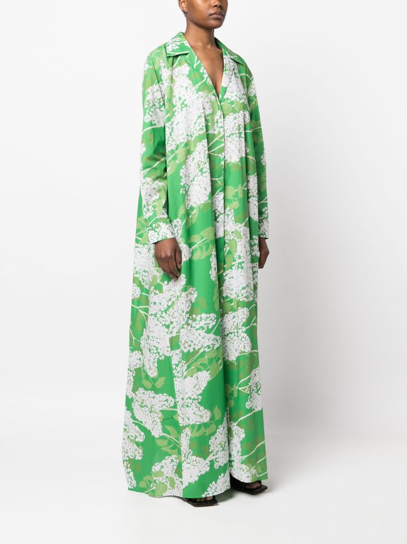 Green Gregory Floral Print Shirt Dress
