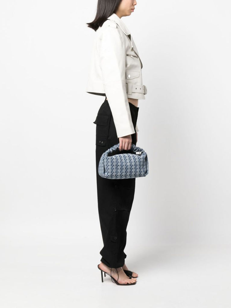 Blue Scrunchie Jacquard Denim Mini Bag