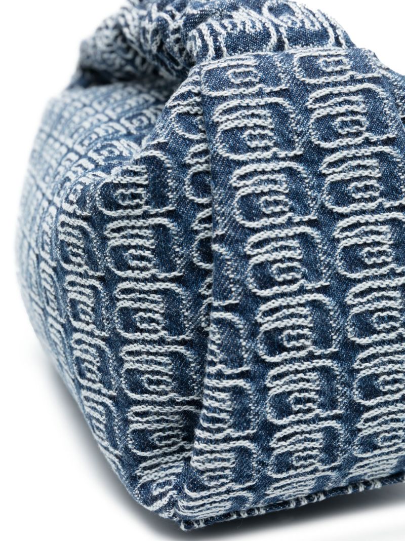 Blue Scrunchie Jacquard Denim Mini Bag