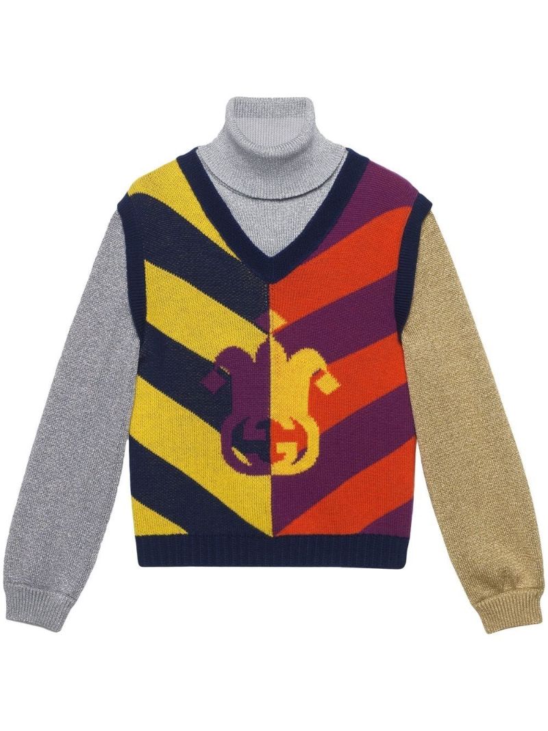 Yellow Jacquard Wool Jumper