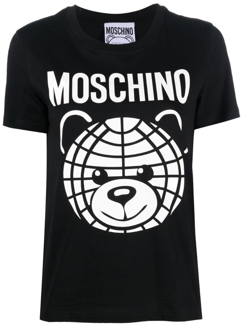 Black Teddy Logo Organic Cotton T-shirt