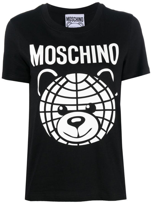 Black Teddy Logo Organic Cotton T-shirt