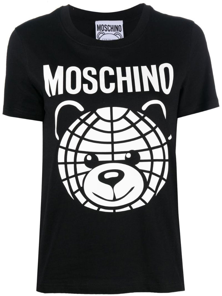 Black Teddy Logo Organic Cotton T-shirt