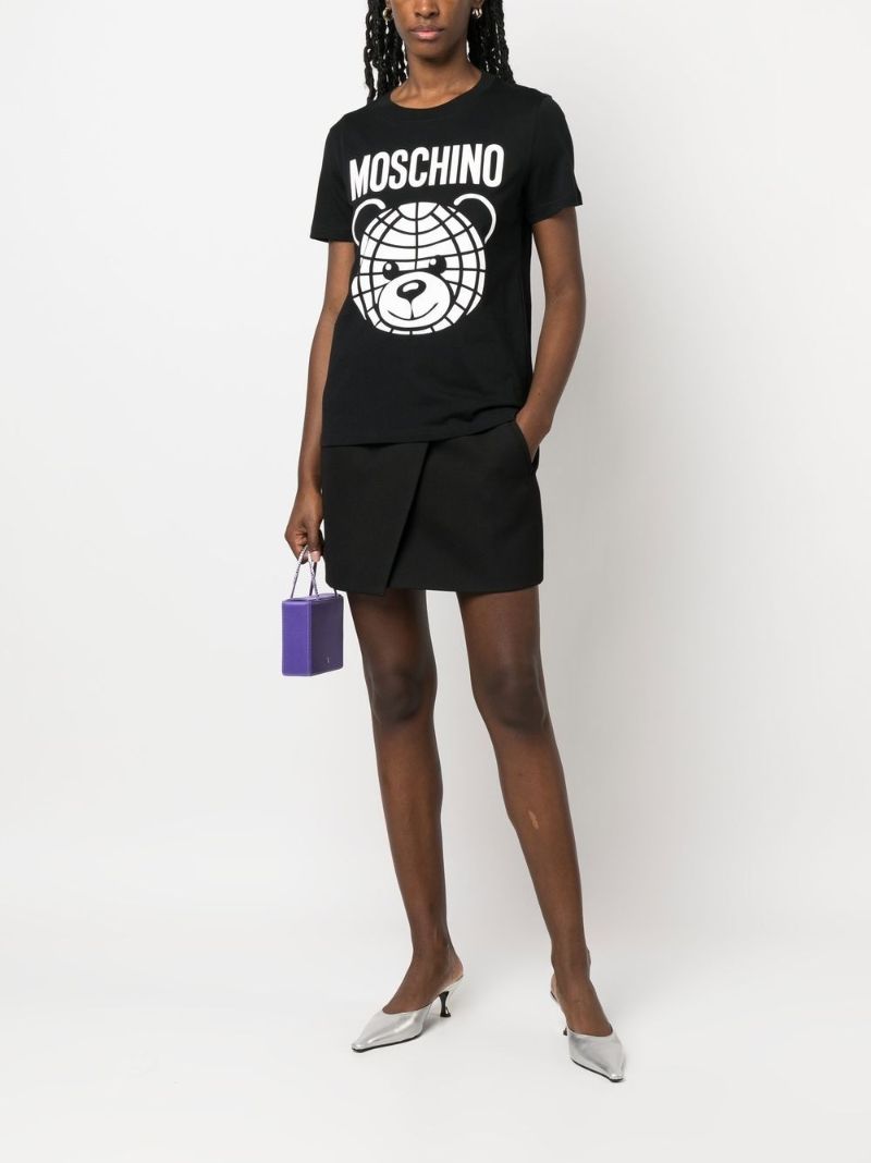 Black Teddy Logo Organic Cotton T-shirt