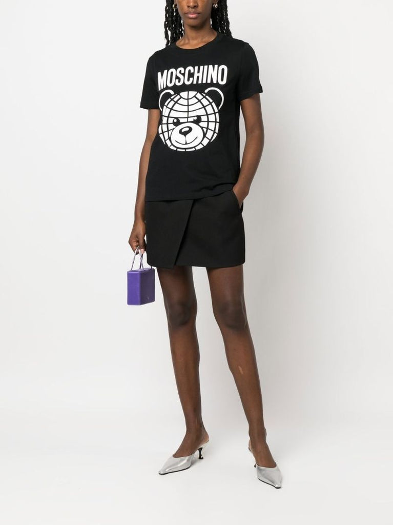 Black Teddy Logo Organic Cotton T-shirt