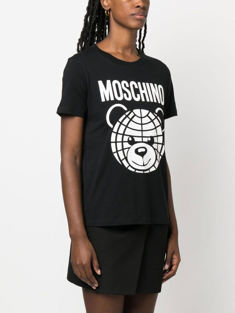Black Teddy Logo Organic Cotton T-shirt