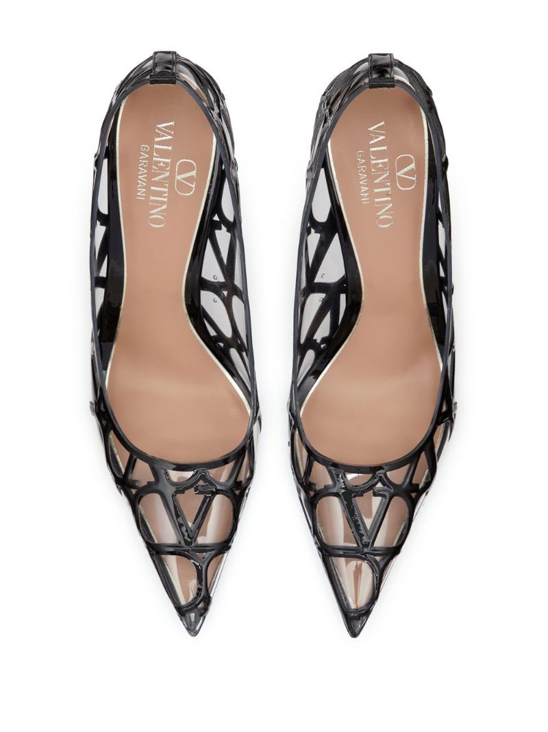 Black Toile Iconographe 90 Leather Pumps