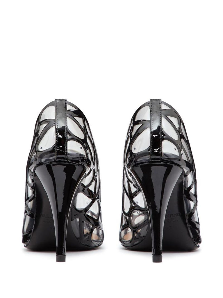 Black Toile Iconographe 90 Leather Pumps