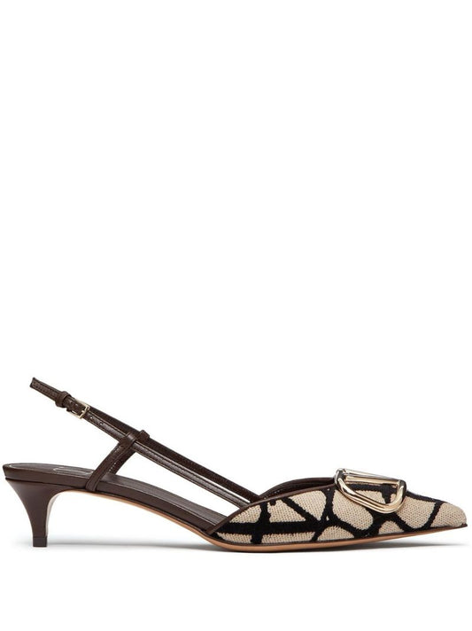 Neutral Toile Iconographe Slingback Pumps