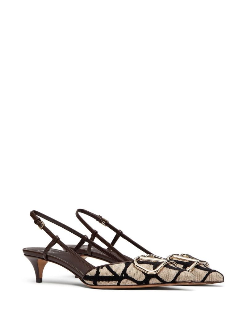 Neutral Toile Iconographe Slingback Pumps