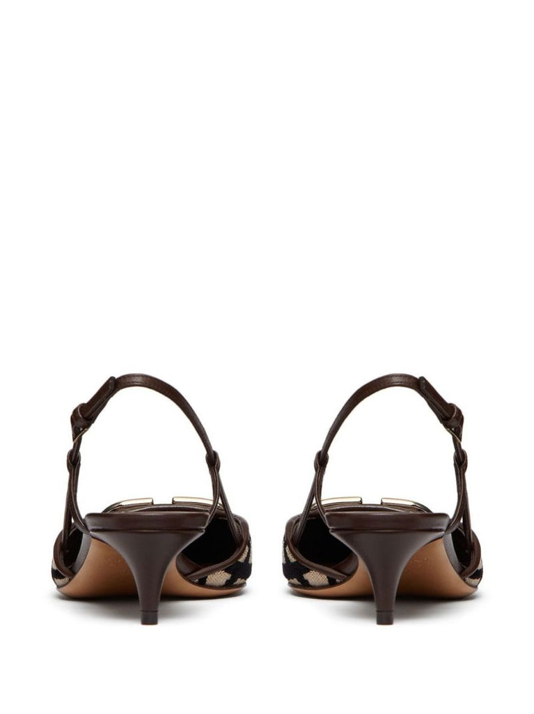 Neutral Toile Iconographe Slingback Pumps