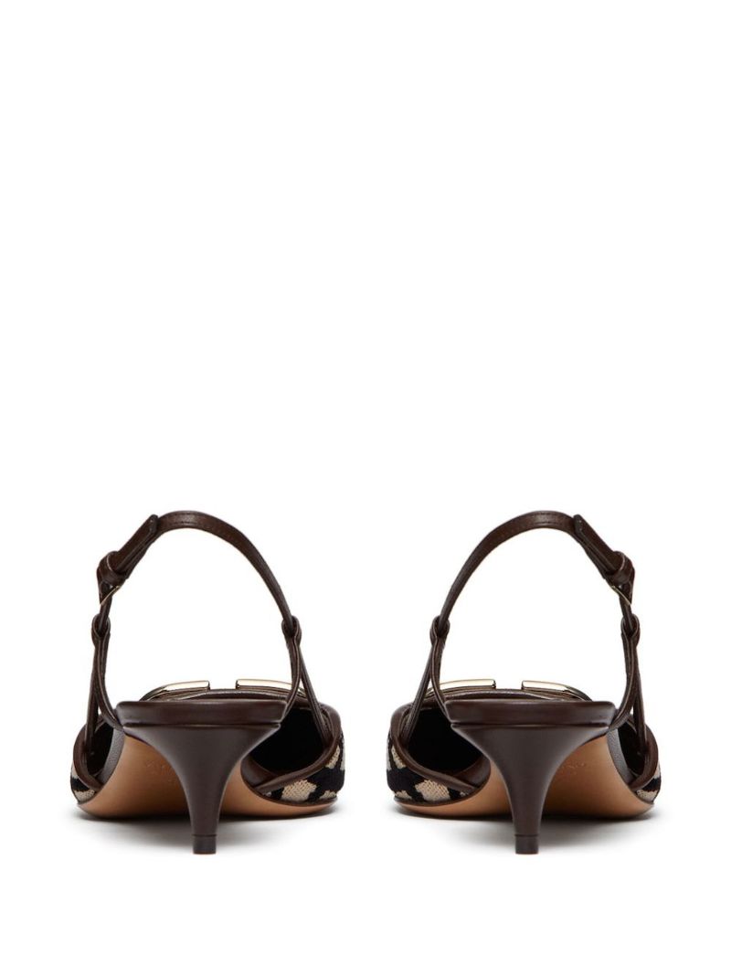 Neutral Toile Iconographe Slingback Pumps