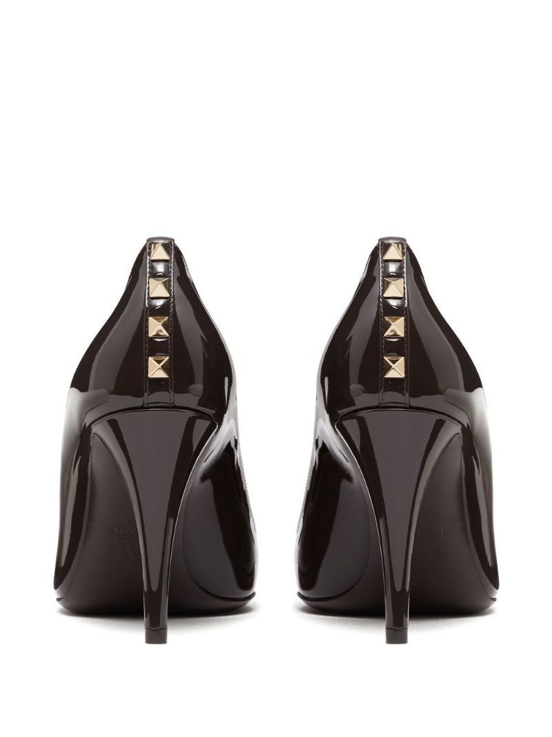 Black Rockstud 90 Leather Pumps