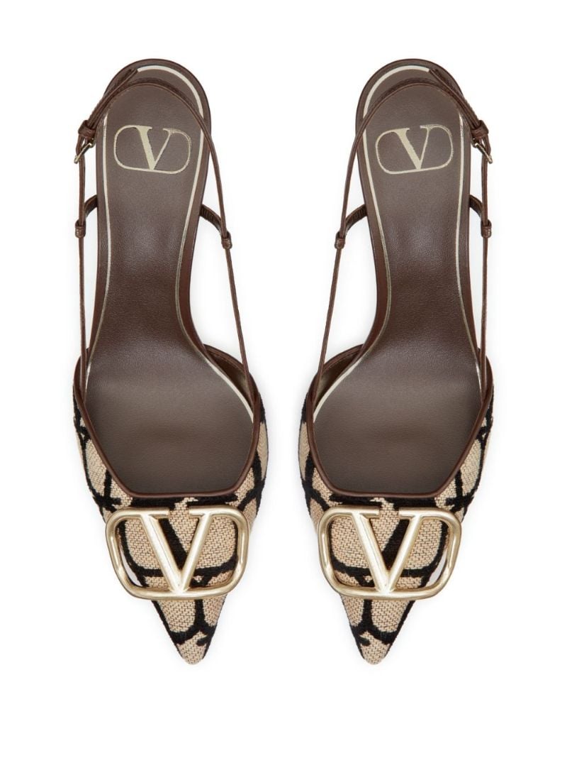 Neutral Logo Slingback Pumps