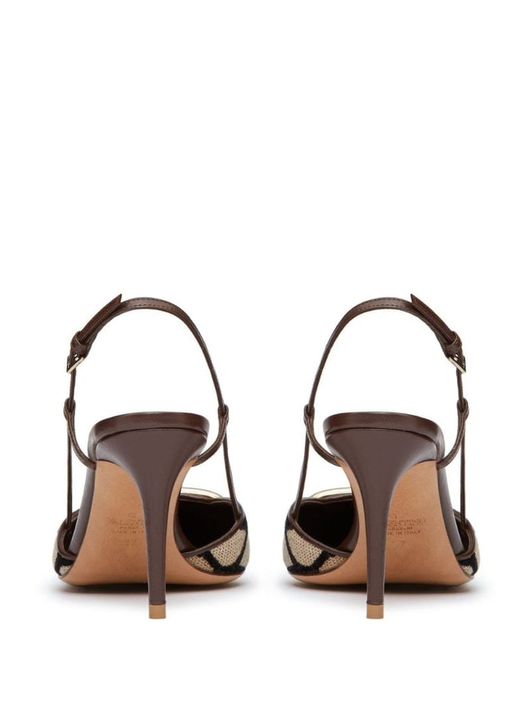 Neutral Logo Slingback Pumps
