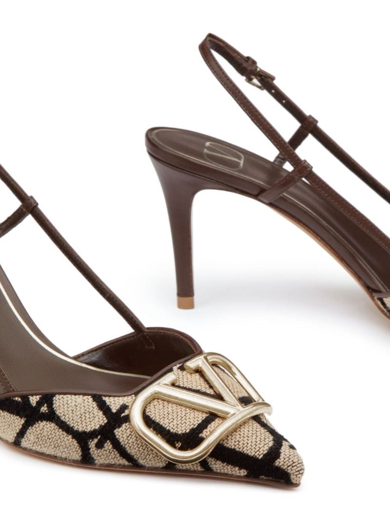 Neutral Logo Slingback Pumps