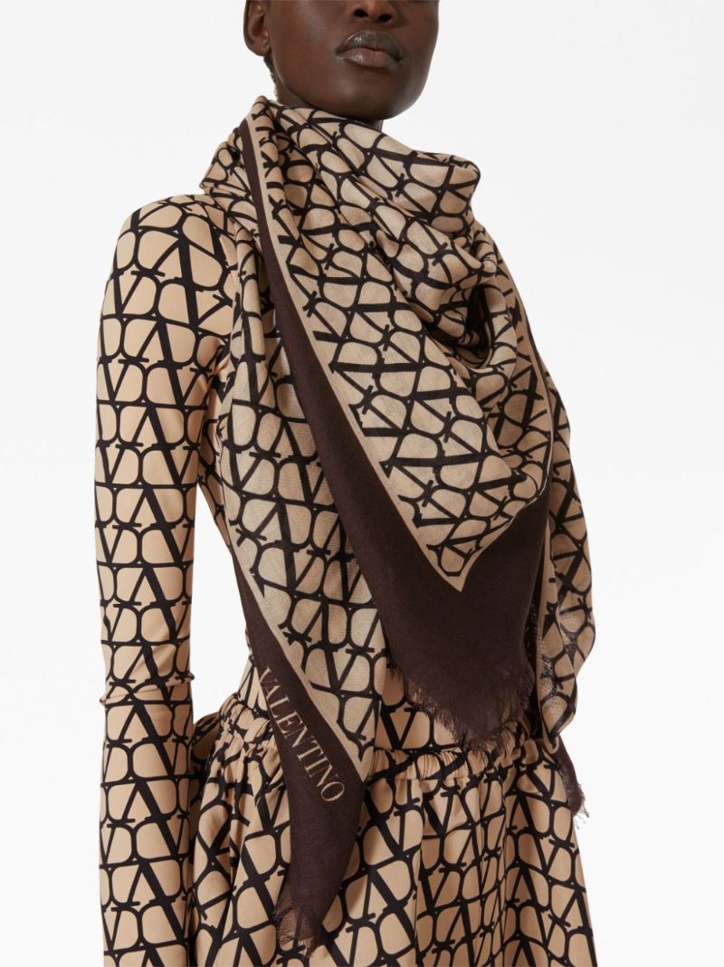 Brown Toile Iconographe Scarf