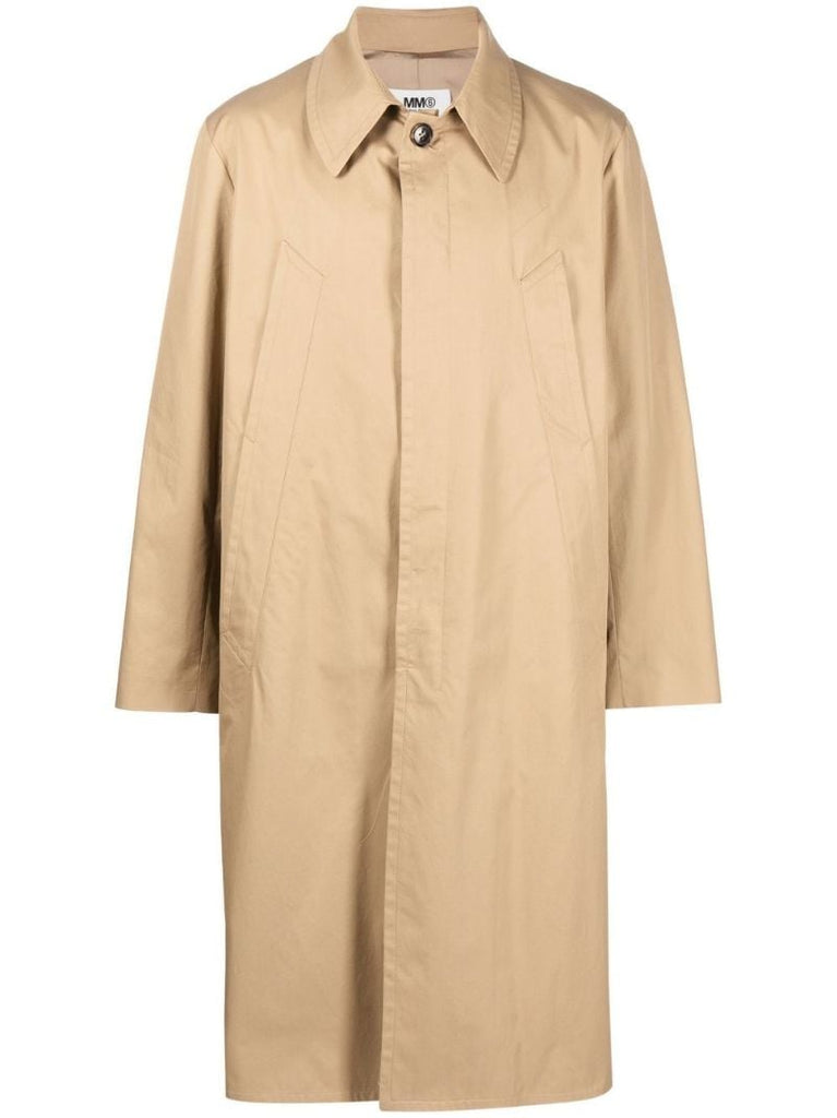 Neutral Single-breasted Trench Coat
