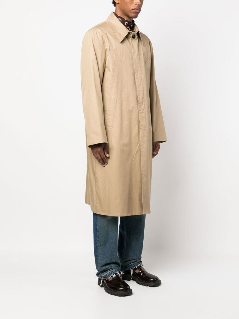 Neutral Single-breasted Trench Coat