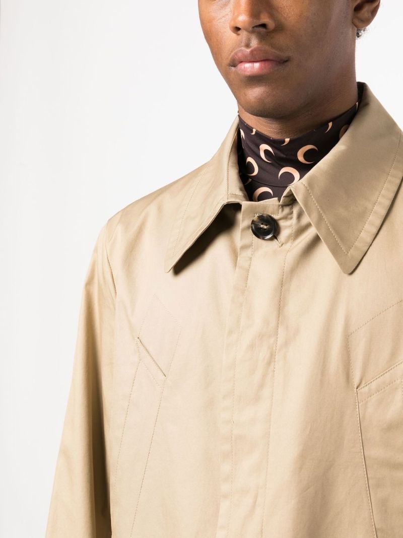 Neutral Single-breasted Trench Coat