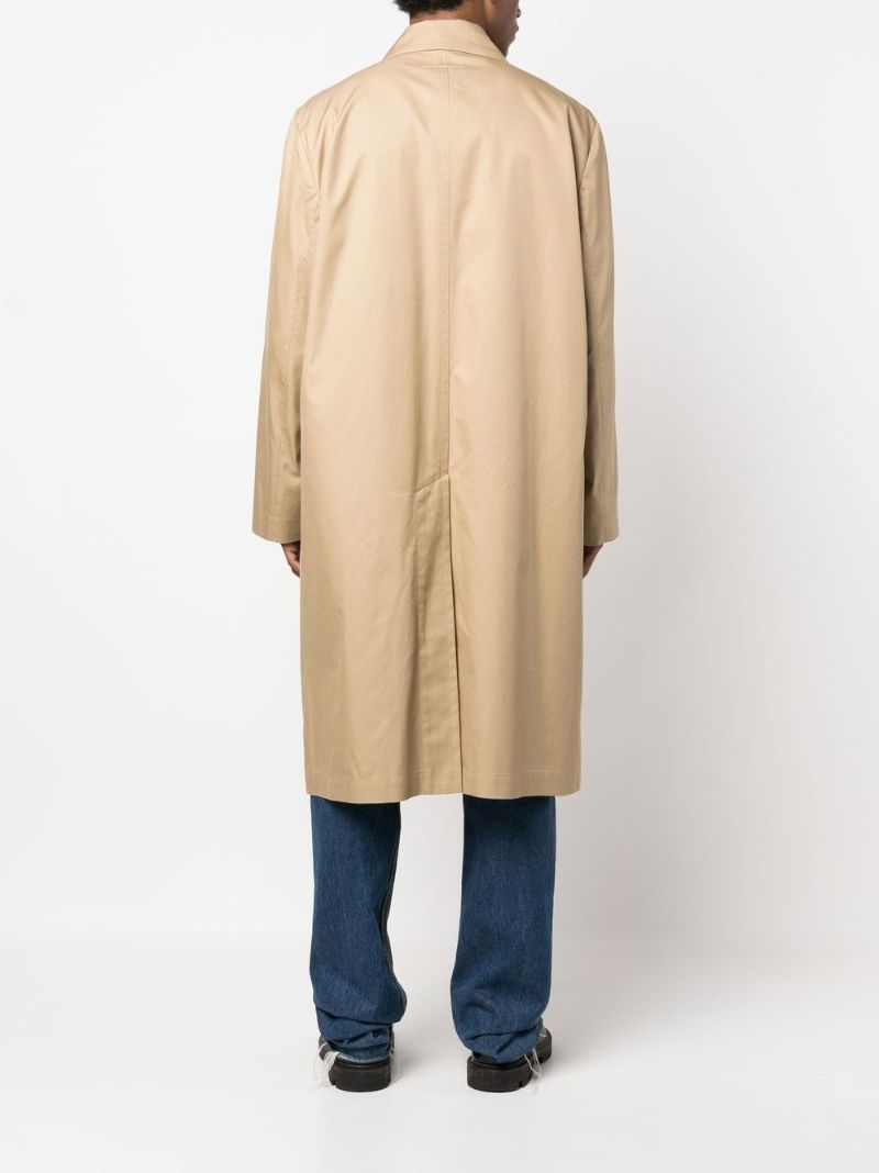 Neutral Single-breasted Trench Coat