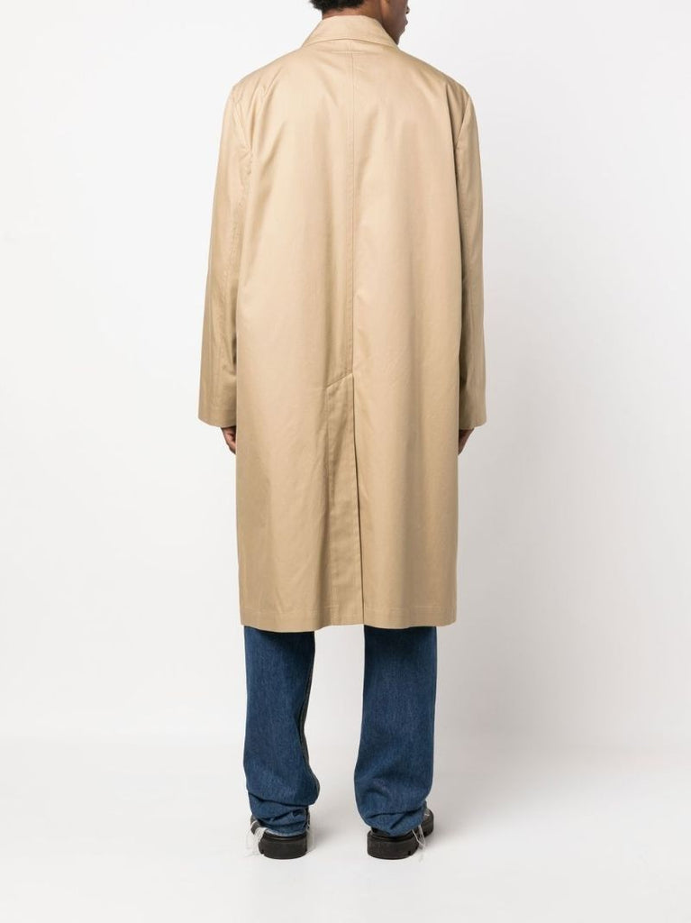 Neutral Single-breasted Trench Coat