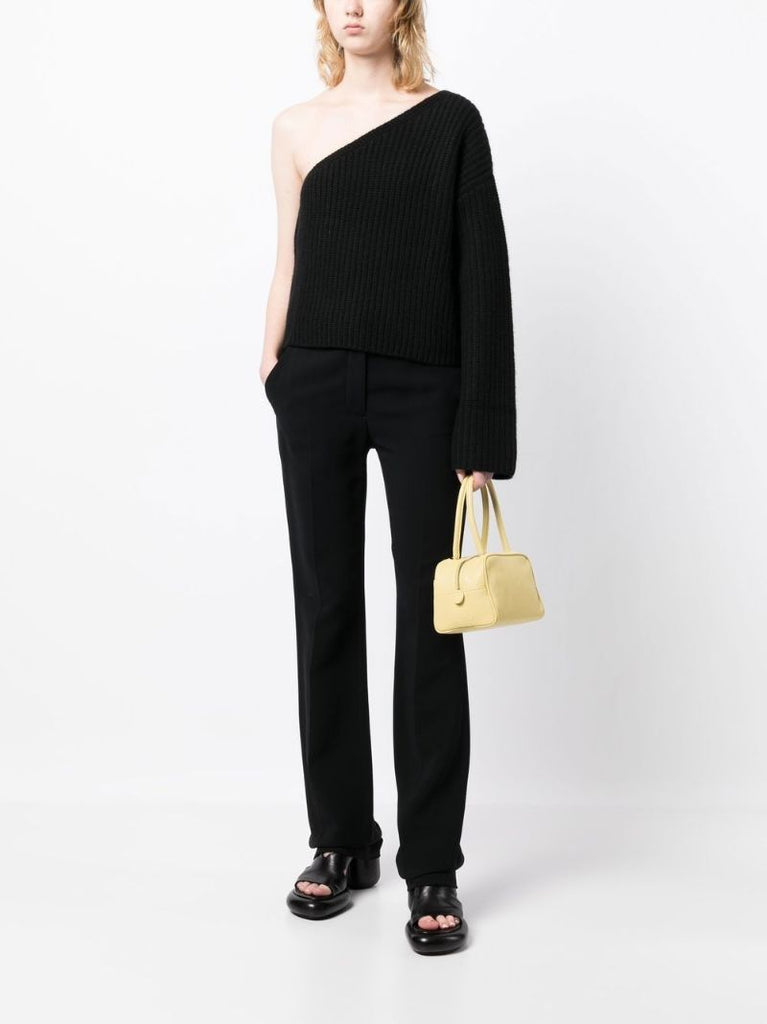Black One-sleeve Cashmere Sweater
