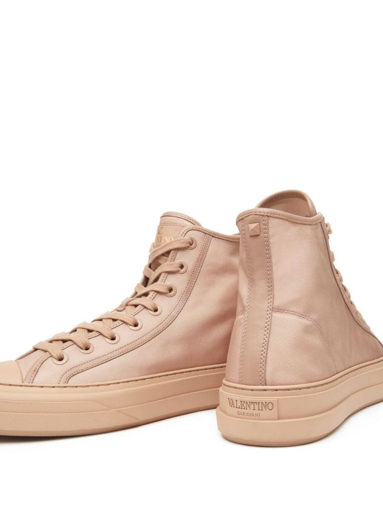 Neutral High-top Sneakers