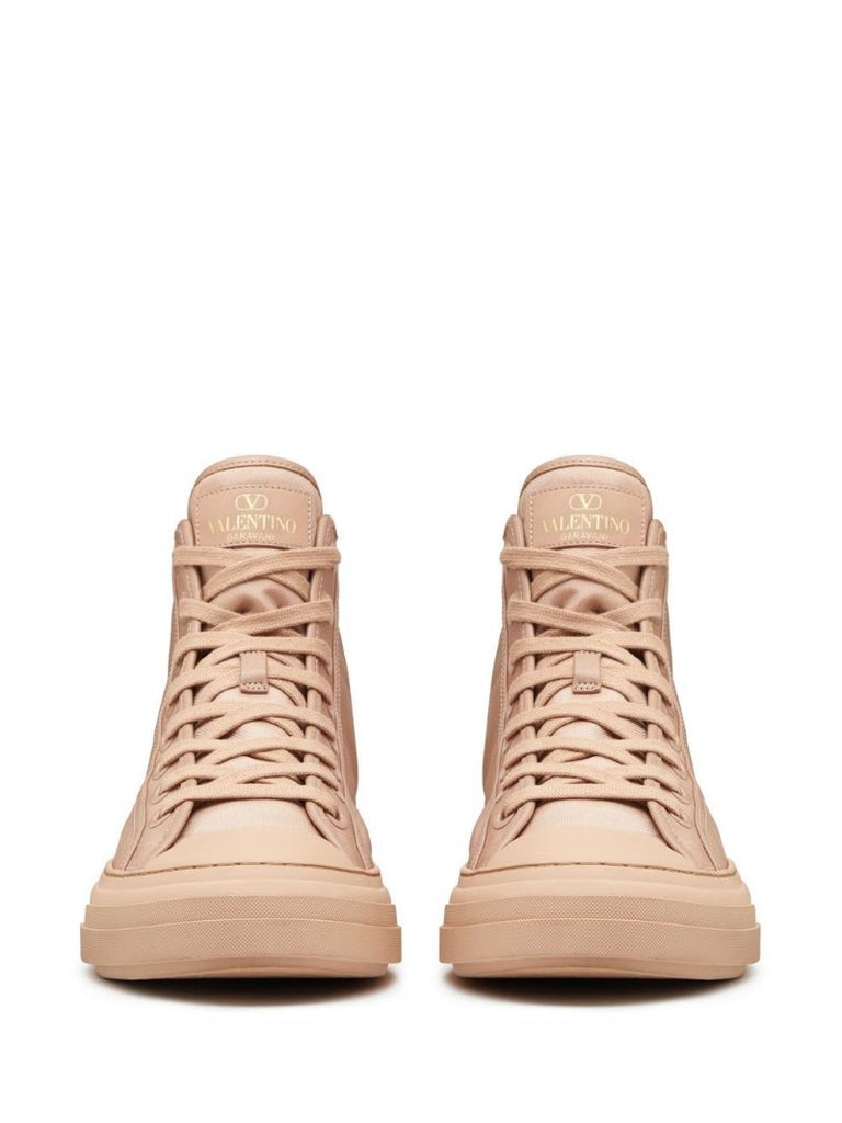 Neutral High-top Sneakers