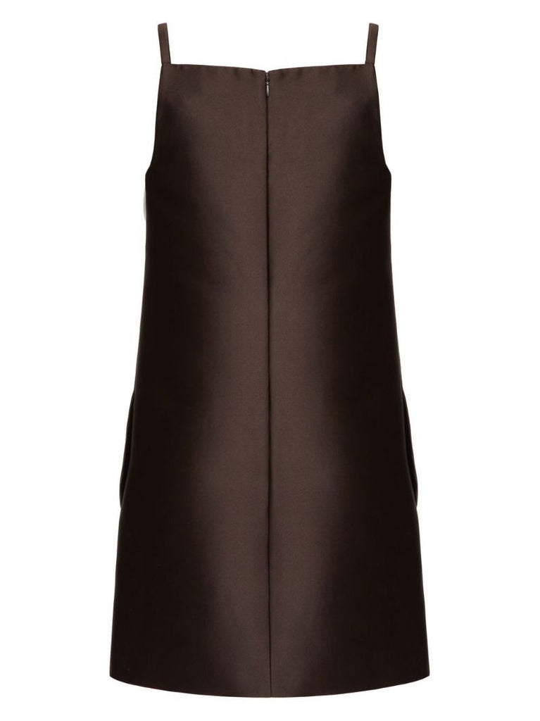 Brown Techno Duchesse Mini Dress