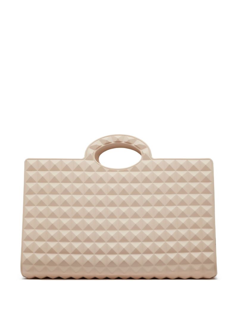 Neutral Studded Tote Bag