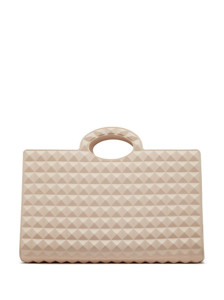 Neutral Studded Tote Bag