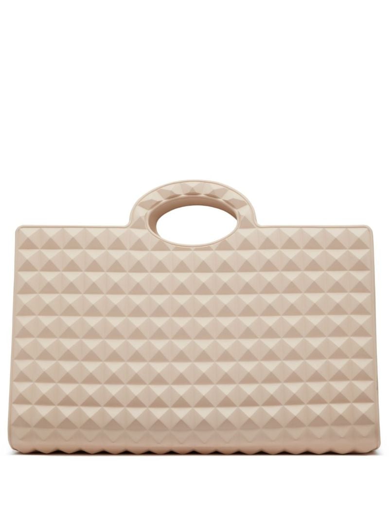 Neutral Studded Tote Bag