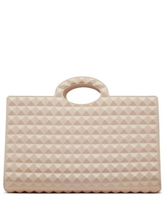Neutral Studded Tote Bag
