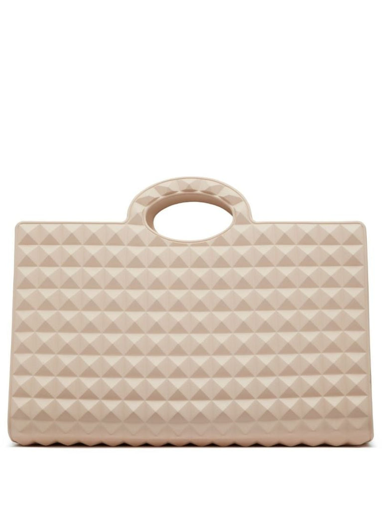 Neutral Studded Tote Bag