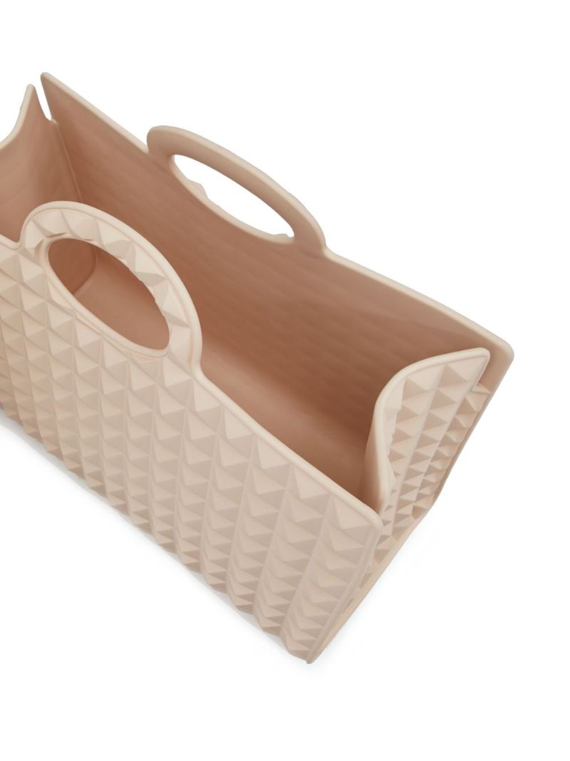 Neutral Studded Tote Bag