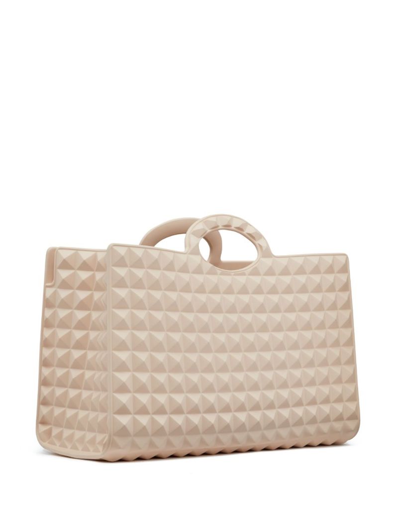 Neutral Studded Tote Bag