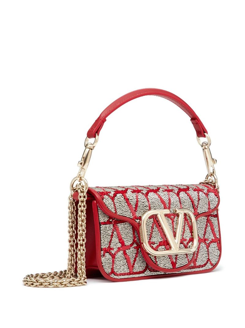 Red Vlogo Embellished Shoulder Bag