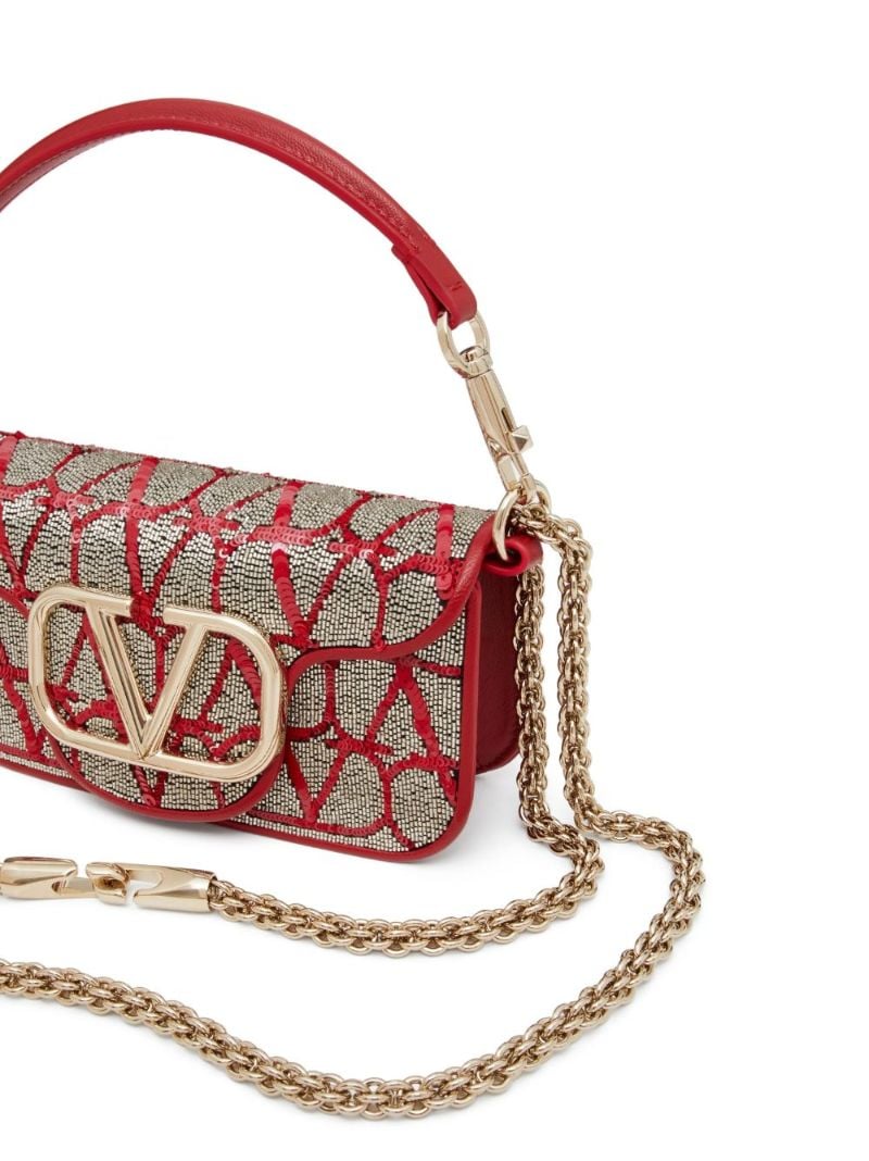 Red Vlogo Embellished Shoulder Bag