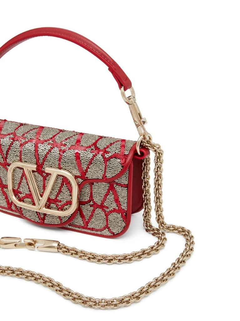 Red Vlogo Embellished Shoulder Bag
