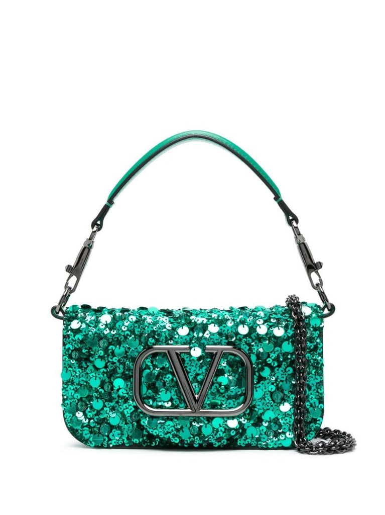 Green LocÃ_x0083_Â² Small Sequin Shoulder Bag