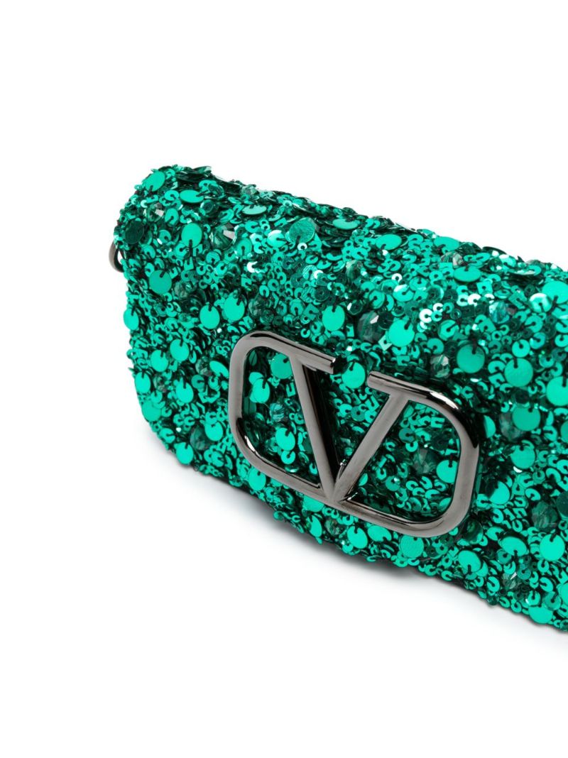 Green LocÃ_x0083_Â² Small Sequin Shoulder Bag