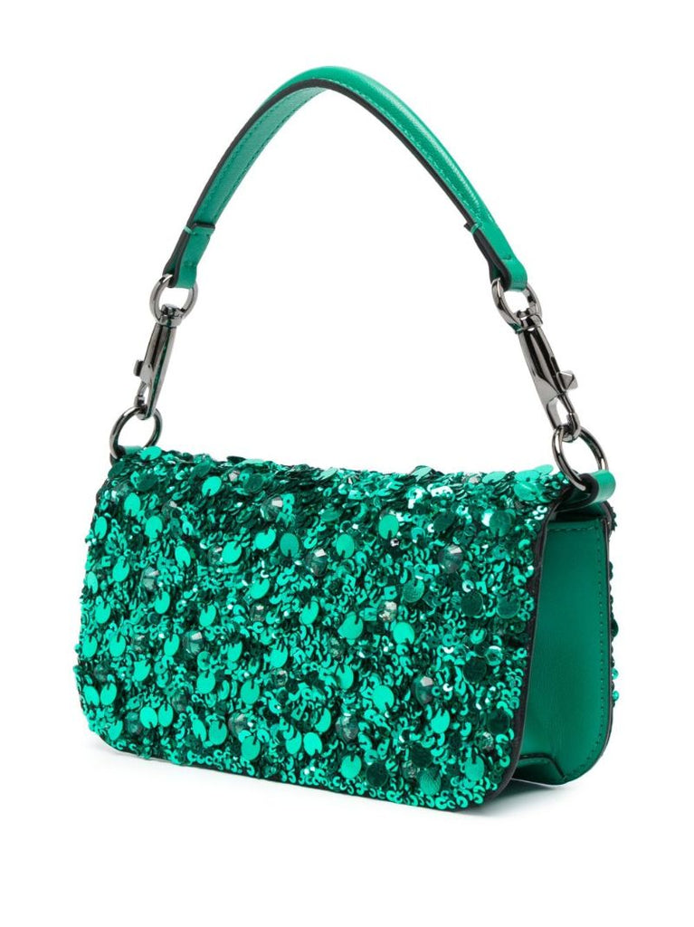 Green LocÃ_x0083_Â² Small Sequin Shoulder Bag