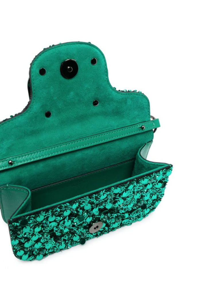 Green LocÃ_x0083_Â² Small Sequin Shoulder Bag